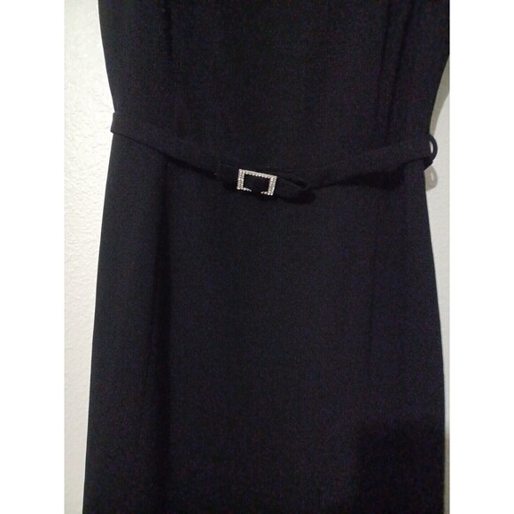 HOBBS LONDON BLACK SHEATH DRESS BOW SHOULDERS SIZE 12 - Picture 2 of 12